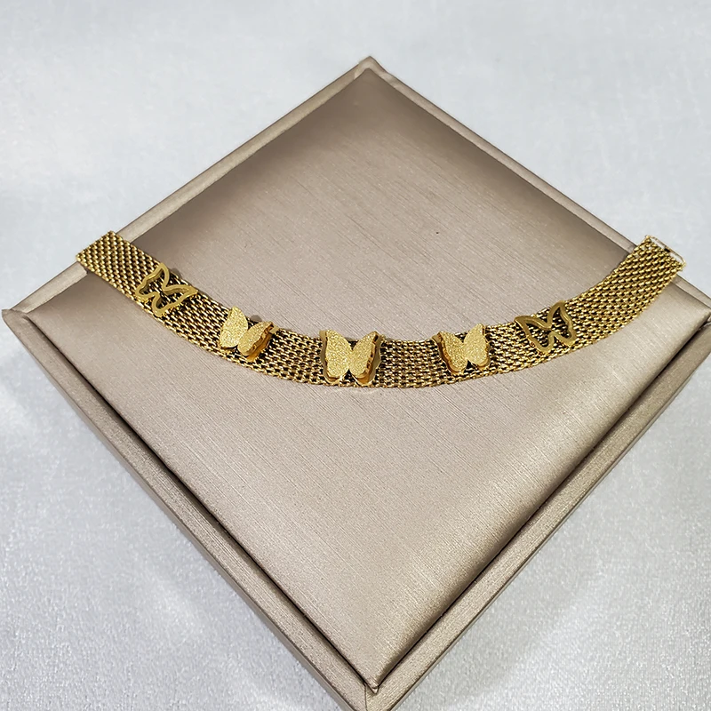 Цепочка с подвеской-бабочкой из нержавеющей стали