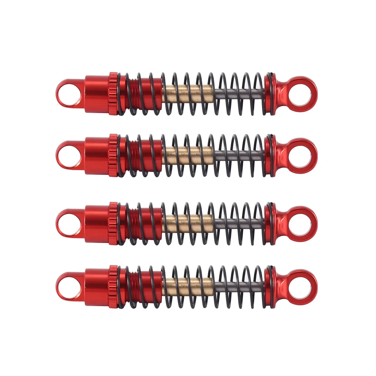 

4Pcs 40Mm Metal Shock Absorber Oil Damper for Axial SCX24 C10 JLU Gladiator Bronco 1/24 RC Crawler Car Upgrades,Red