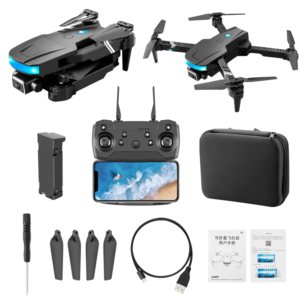 

2022 LS-878 Mini Drone Quadcopter with 4K Profesional HD Dual Camera Altitude Hold Mode Foldable RC Helicopter WiFi FPV Toy Gift