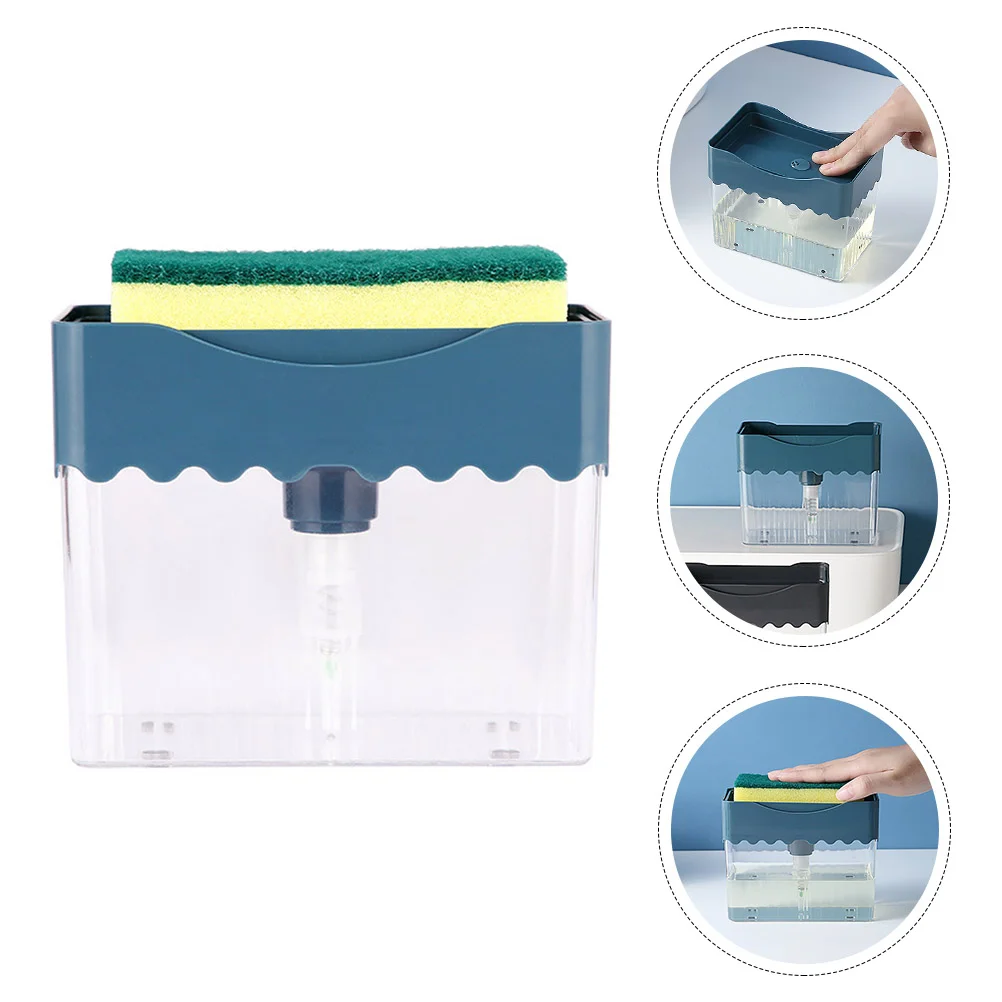 

Soap Dispenser Sponge Pump Box Bottle Holder Liquid Press Rack Foaming Automatic Countertop Kitchen Practical Home Foam Dish