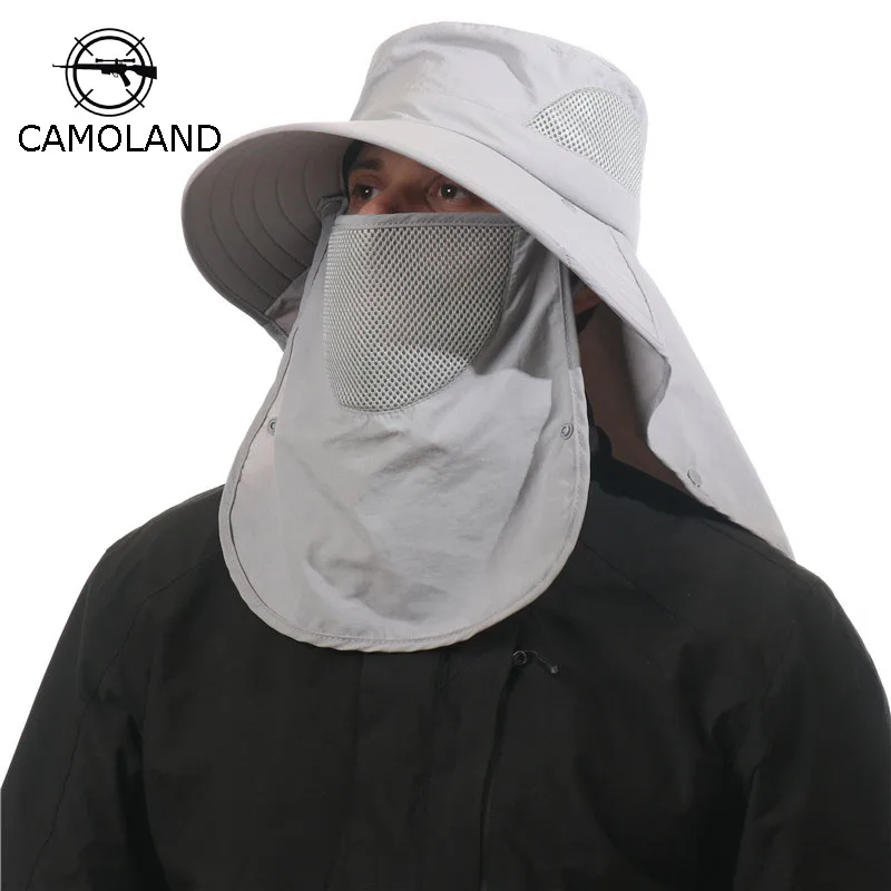 

CAMOLAND Waterproof Bucket Hat For Women Men Summer UPF50+ Sun Hats With Neck Flap Outdoor Breathable Fisherman Caps
