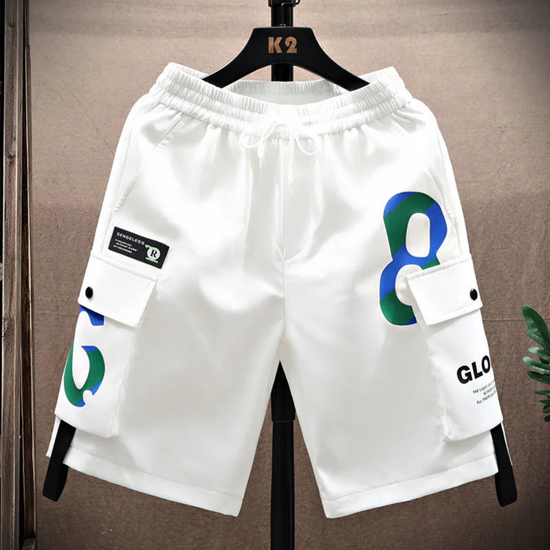 

Мужские спортивные шорты для спортзала Point, повседневные свободные тонкие пляжные шорты с надписью, в Корейском стиле, летняя уличная одежд...