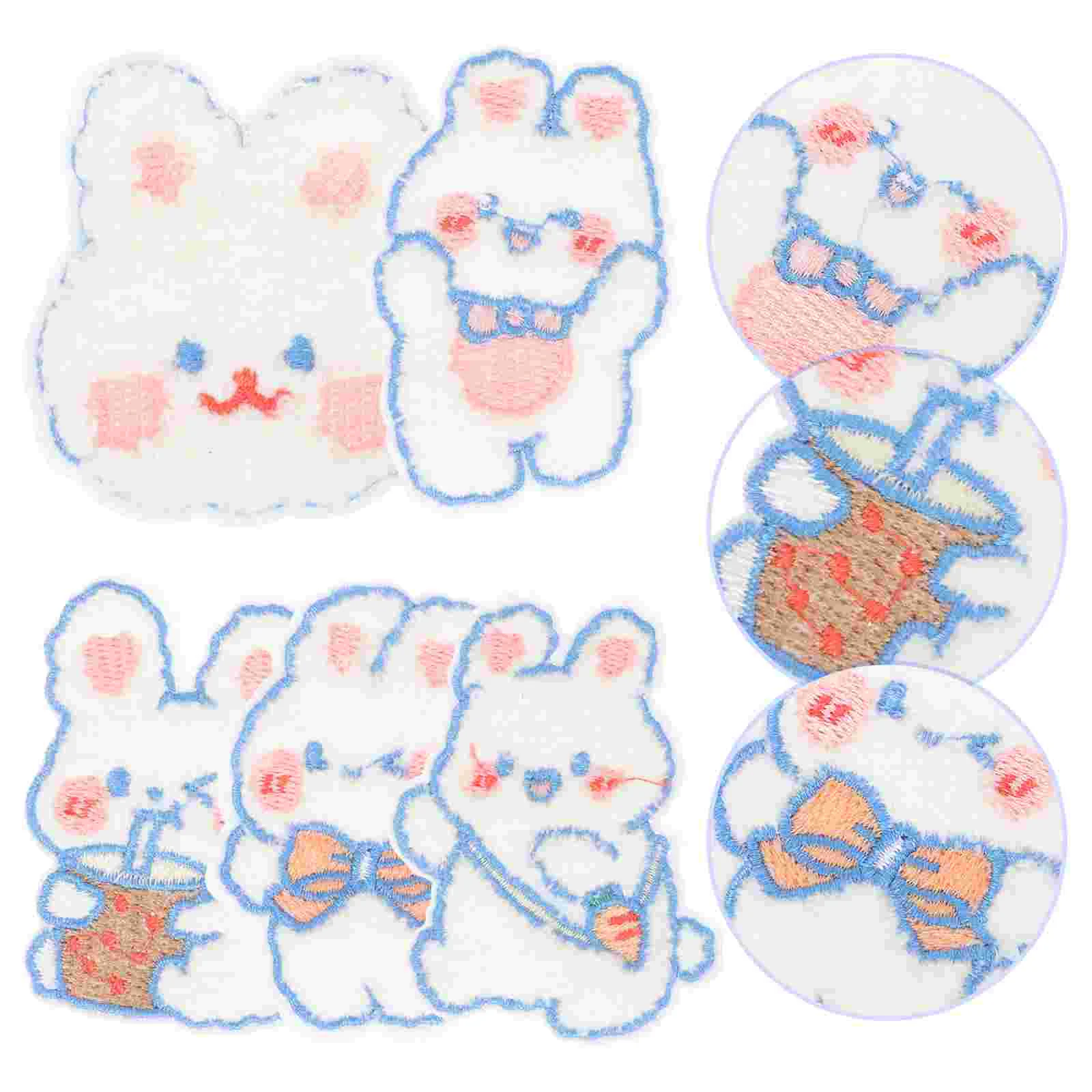 

Patches Patch Bunny Rabbit Iron Easter Applique Embroidered Sticker Stickers Embroidery Sewing Letters Stockings Supplies Fabric