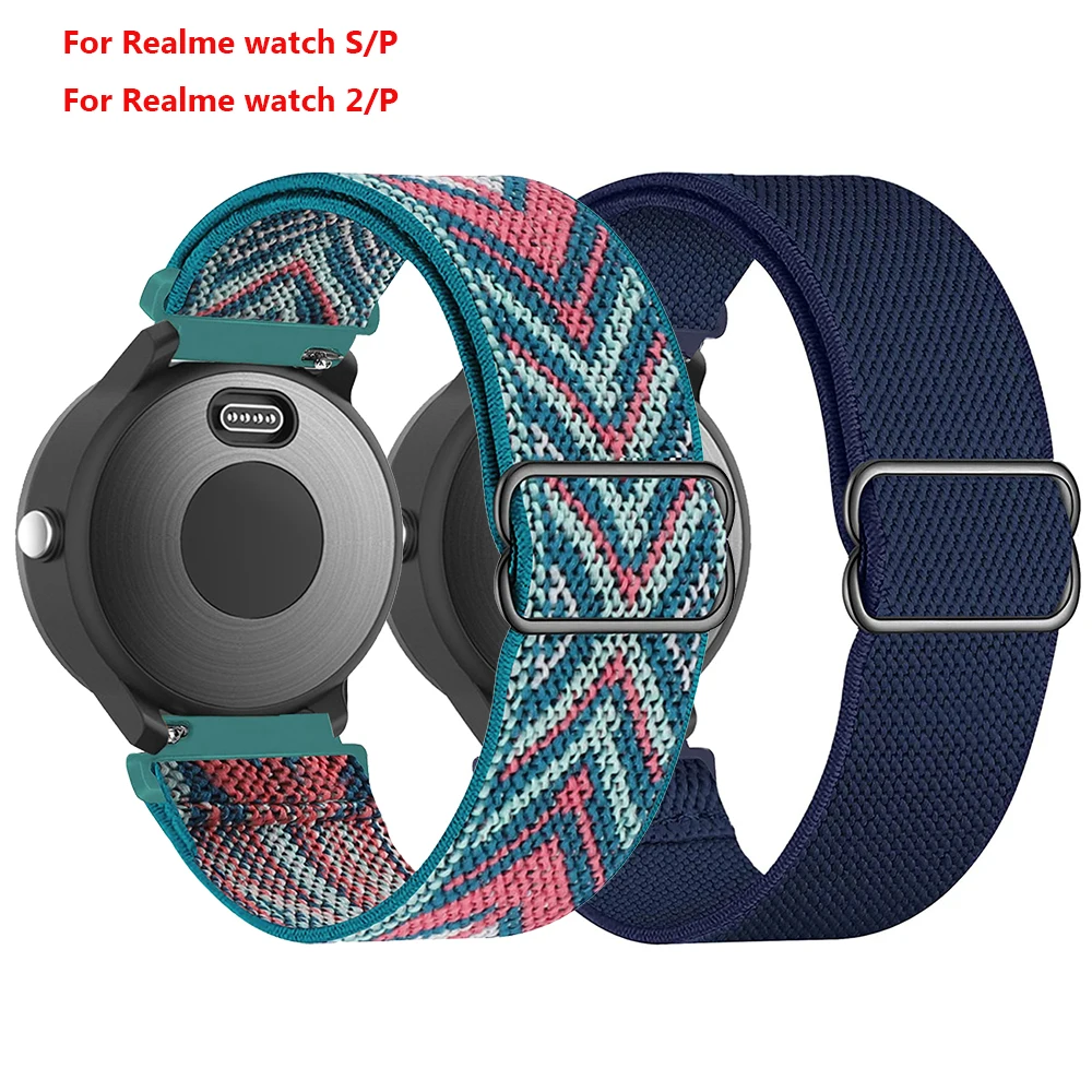 

Ремешок для часов Realme Watch 2 Pro, эластичный нейлоновый браслет для наручных часов Realme S, 20 мм 22 мм