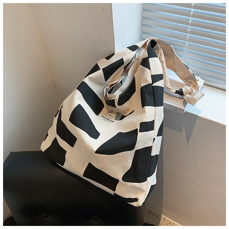 2022 New Creative Printing Women Shoulder Bag Tote Designers Large Capacity Canvas bag Trendy Simple Women's bag Handbags Bolsas
