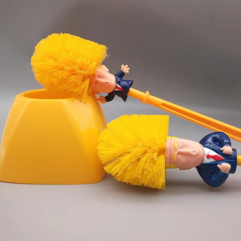Creative Donald Trump Brush Toilet Supplies Brush Holders Wc Original Toilet Paper Bathroom Cleaning Accessories toilet brush