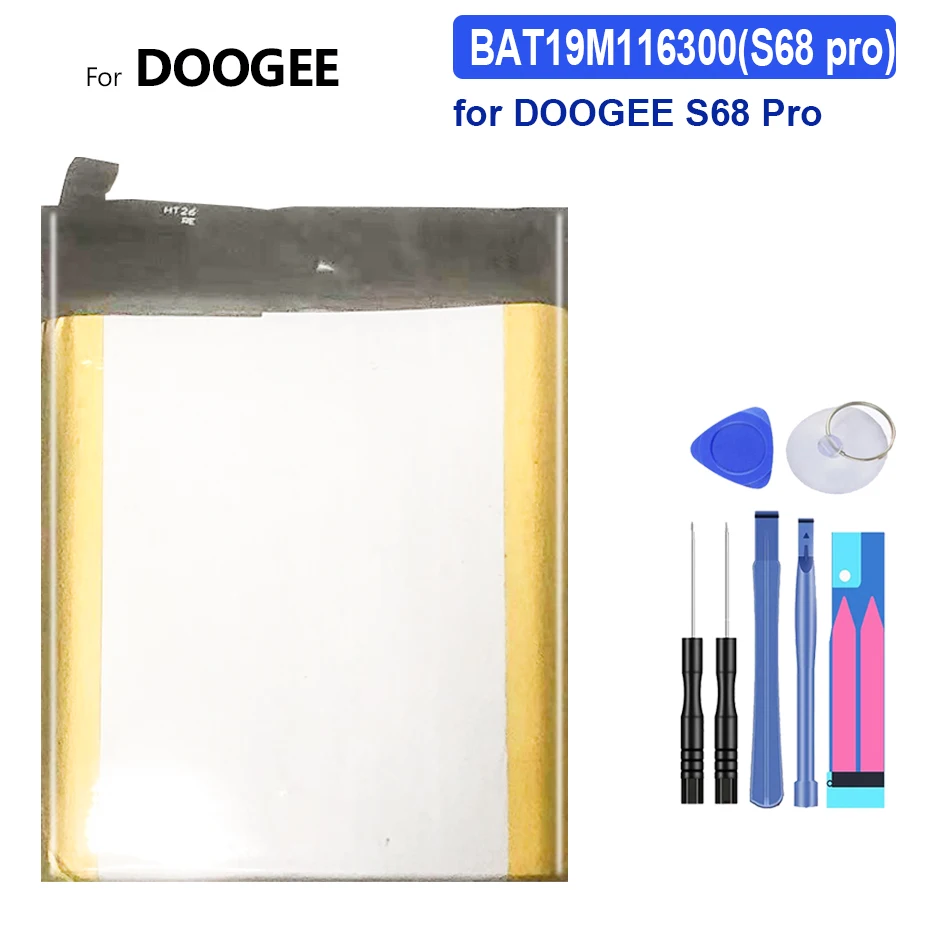 

Mobile Phone Battery BAT19M116300 (S68 Pro) Replacement For DOOGEE S68 Pro S68Pro High Capacity Battery 6300mAh Bateria