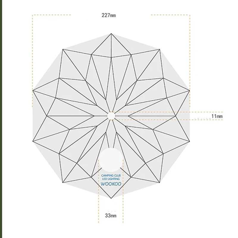 Уличный круглый стол для кемпинга акриловый светящийся подходит лампы Goalzero