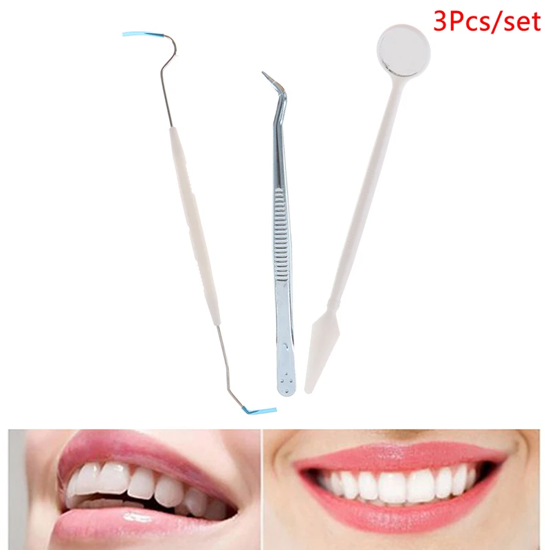 

3Pcs/Set Stainless Steel Dental Tool Kit Teeth Tartar Scraper Mouth Mirror Dentists Pick Tool Teeth Scaler For Teeth Kit HOT!