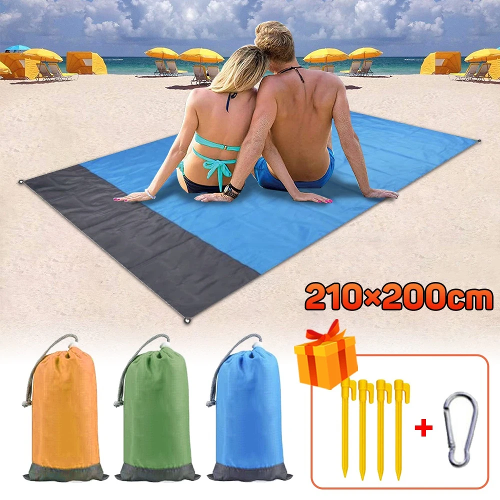 

Beach Blanket Home Carpet Room Decor Rug Outdoor Travel Camping Picnic Mat Portable Folding Sandproof Beach Mat