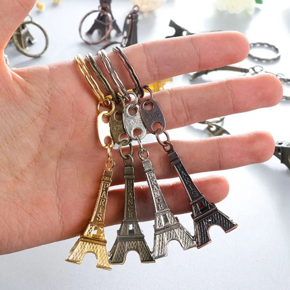 2023 Hot Mini Eiffel Tower Key Chain Ring Car Motorcycle Keychain Fob Metal Creative Model Keyring Bag Pendant Christmas Gift
