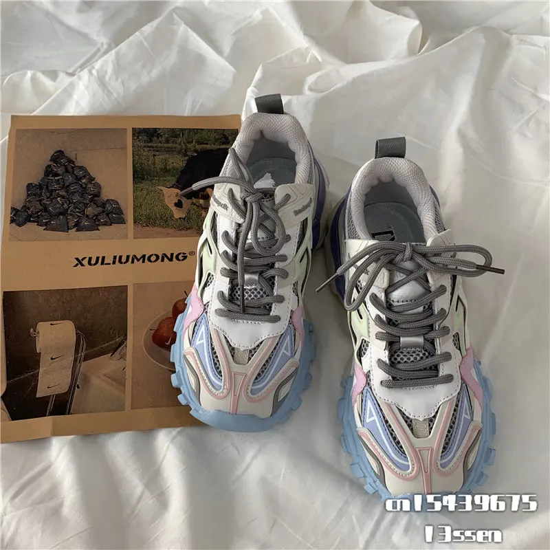 

Женские кроссовки на массивной подошве, сезон весна 2021, женская обувь, модная женская спортивная обувь