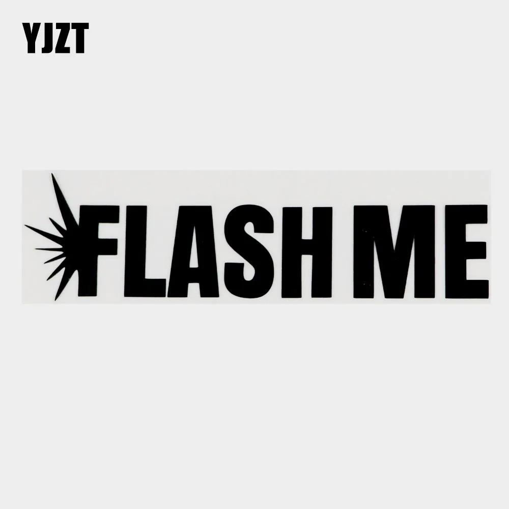 

YJZT, милая виниловая наклейка на бампер со вспышкой для автомобиля, черная/серебристая, 10B-0094