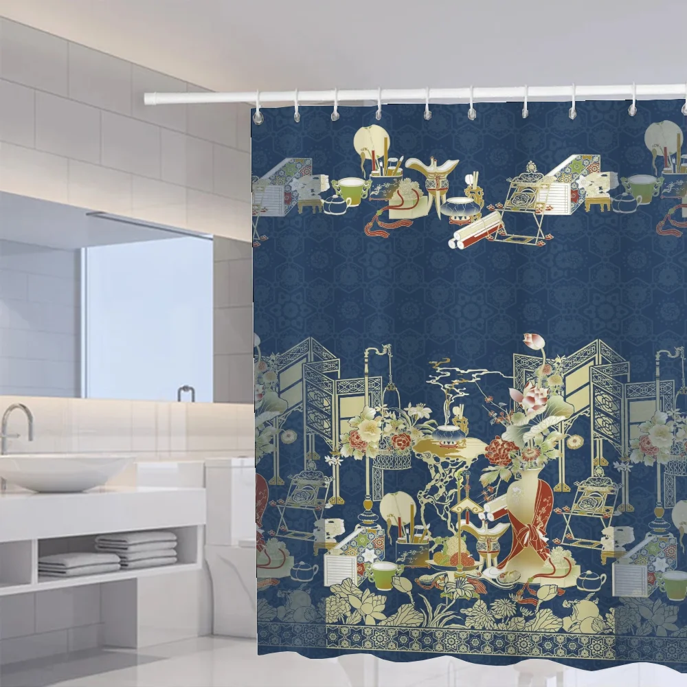 MOONBIFFY Традиционная китайская занавеска для душа в современном стиле