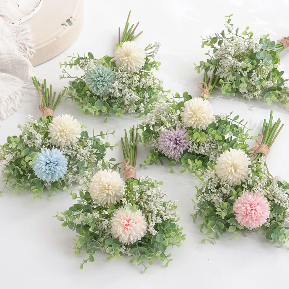 6Heads 36cm Babies Breath Artificial Flowers Plastic Gypsophila DIY Floral Bouquets Arrangement For Wedding Home Decoration