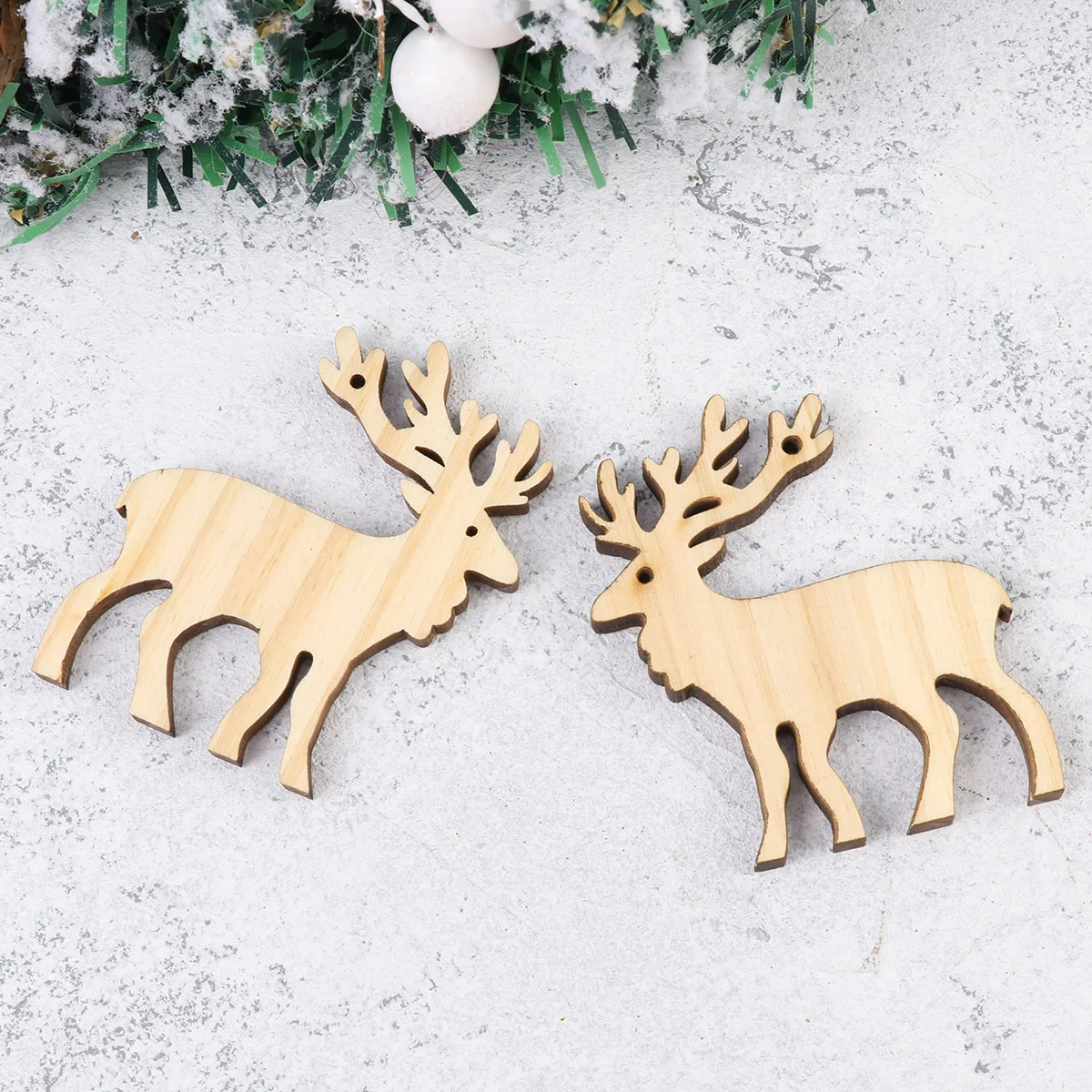 

Christmas Wood Wooden Hanging Tree Pendant Ornamentgift Tags Decorations Reindeer Elk Deer Charms Cutouts Cutout Slice