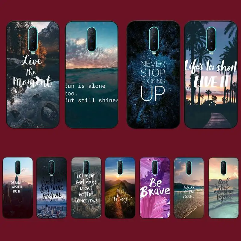 

Travel Mountain Sea Beach Quotes Phone Case for Vivo Y91C Y11 17 19 17 67 81 Oppo A9 2020 Realme c3