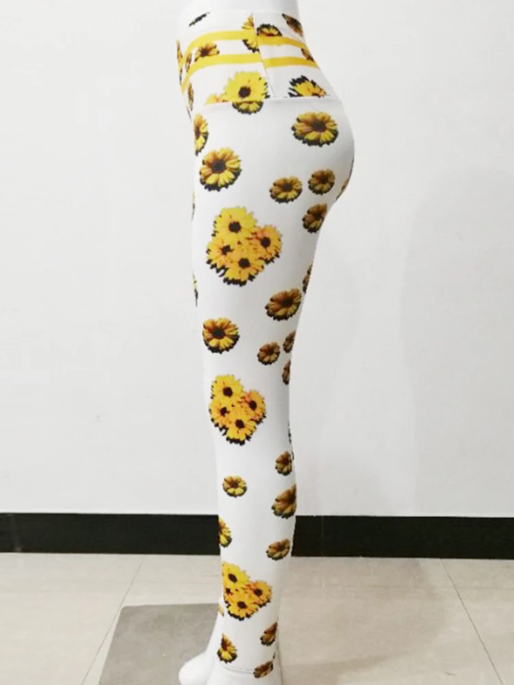 Exercise Sports Women Yoga Leggings Digital Printing High Waist Trousers Running Fitness Gym Leggins Femme Pants
