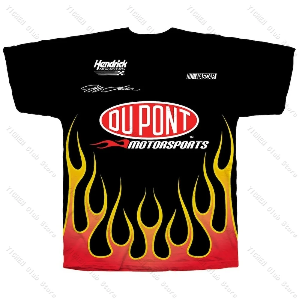 Мотоциклетная гоночная футболка Jeff Gordon Hendrick Motorsports Team Collection Black DuPont Legend уличная