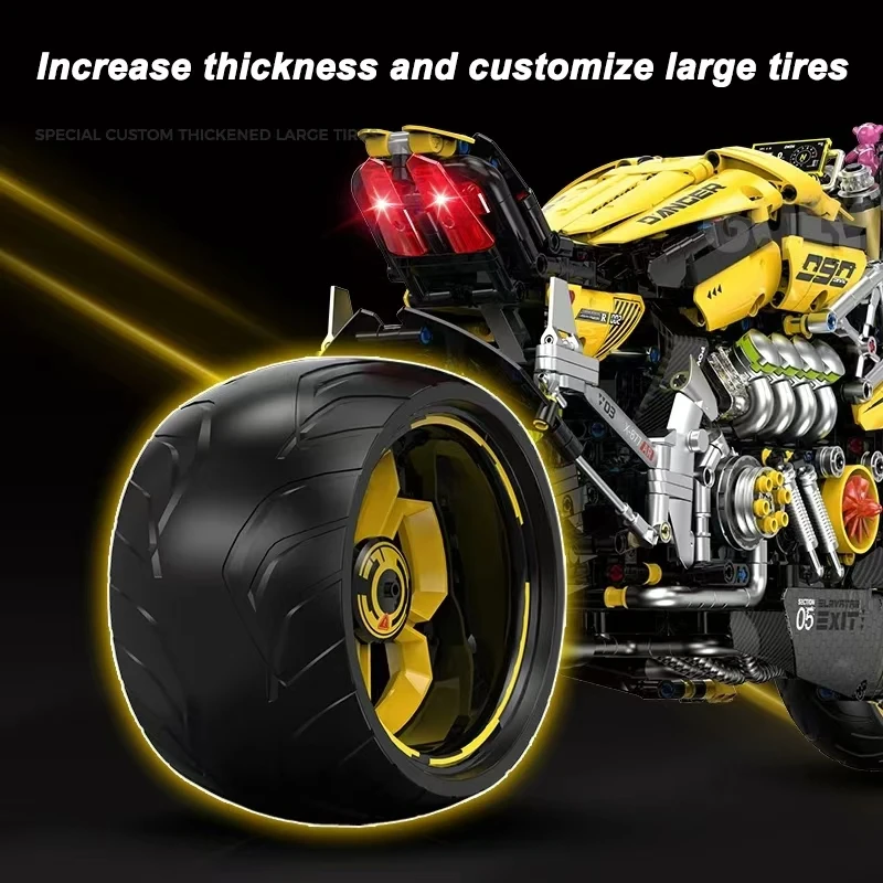 Andole 1:5 Высокотехнологичные городские мотоциклетные строительные блоки