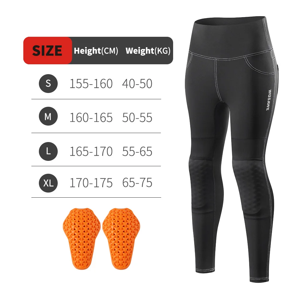 

Женские облегающие мотоциклетные брюки WOSAWE для бездорожья, дышащие велосипедные штаны для активного отдыха с наколенниками