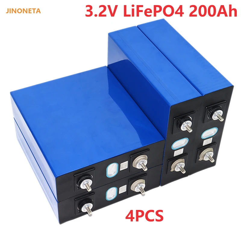 

New 3.2V 200Ah Lifepo4 Battery Pack Grade A Lithium Phosphate Prismatic Cell DIY 12V 24V 48V PV Solar Golf Cart Rechargeable RV