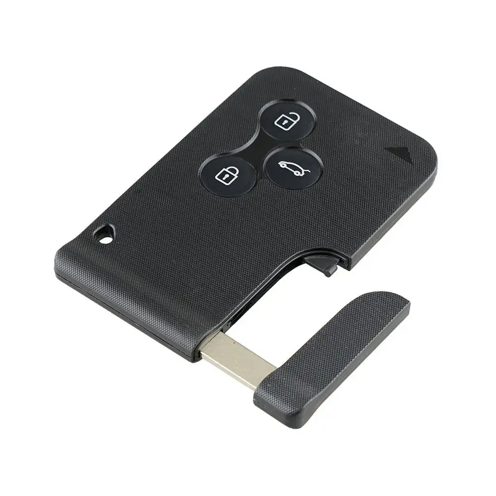 

3 Button Smart Card With 434Mhz ID46 Chip For Reault Megane Remote Key Megane 2 3 Koleos Scenic Card Case Black Car Key Fob She