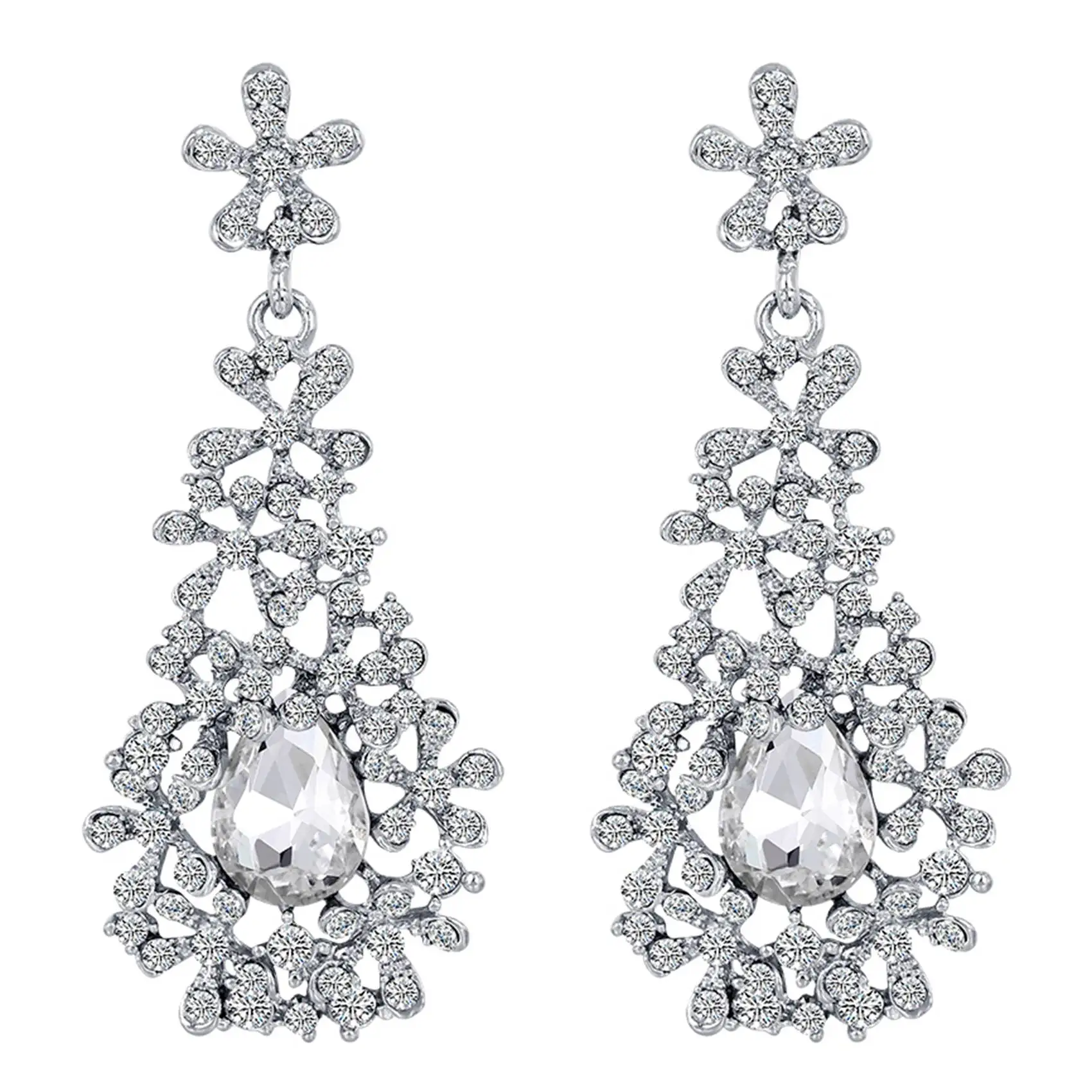 

Модные темпераментные серьги в виде капли воды Стразы свадебные серьги новые женские белые длинные серьги с кристаллами