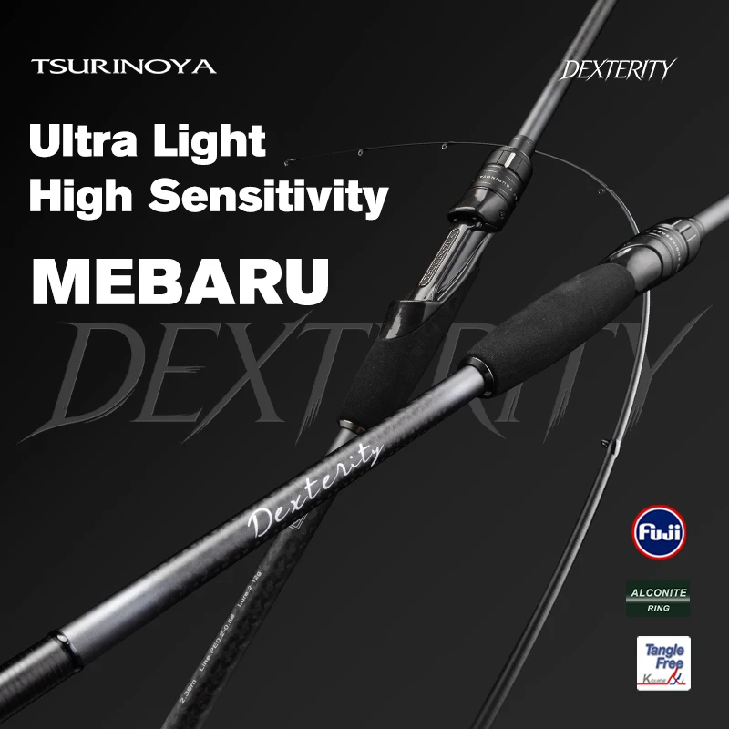Фото Удилище для морской рыбалки TSURINOYA MEBARU DEXTERITY 2.36м 2.51м, легкое, вес 66г, кольца FUJI A, строй XF, модели S792L S832L, для ловли на морских каменных рыбах. №1