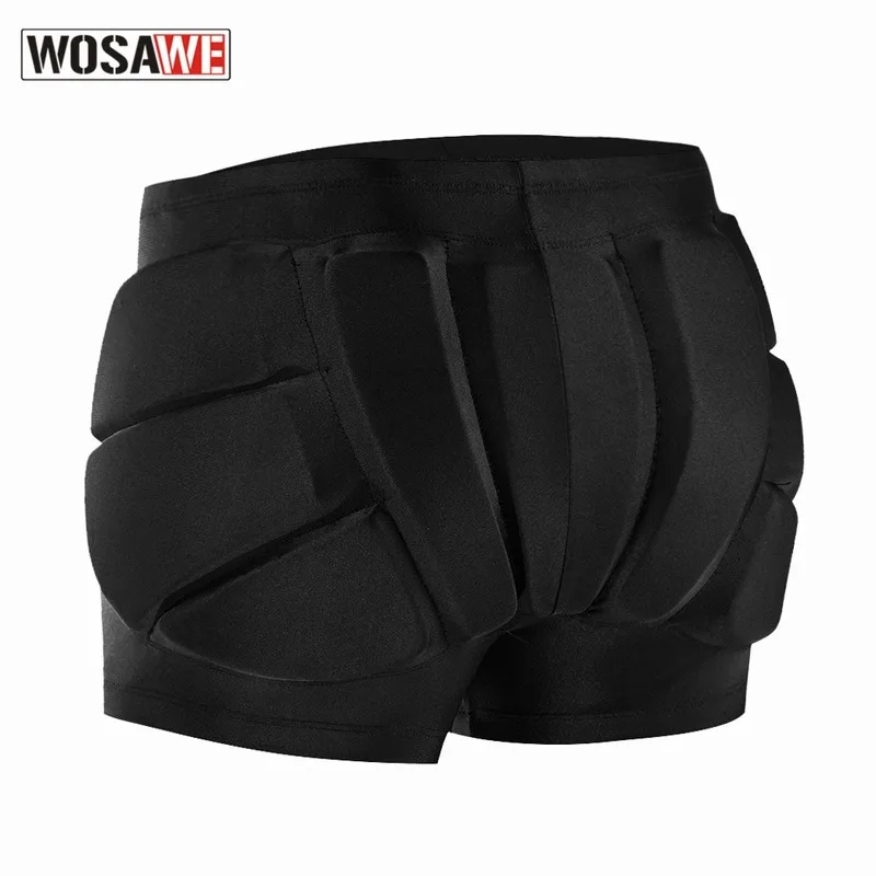 WOSAWE S-3XL Adults Teenagers Snowboard Protection Skateboard Roller Skate Elastic Protective Padded Shorts Hip Pads Protector