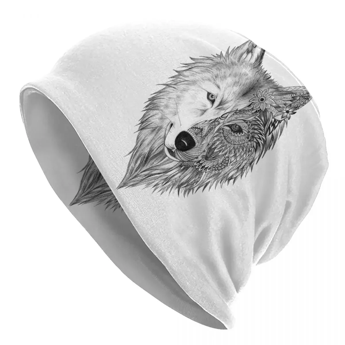 Шапка серый волк шапки зимние уличные облегающие головной убор женские и мужские