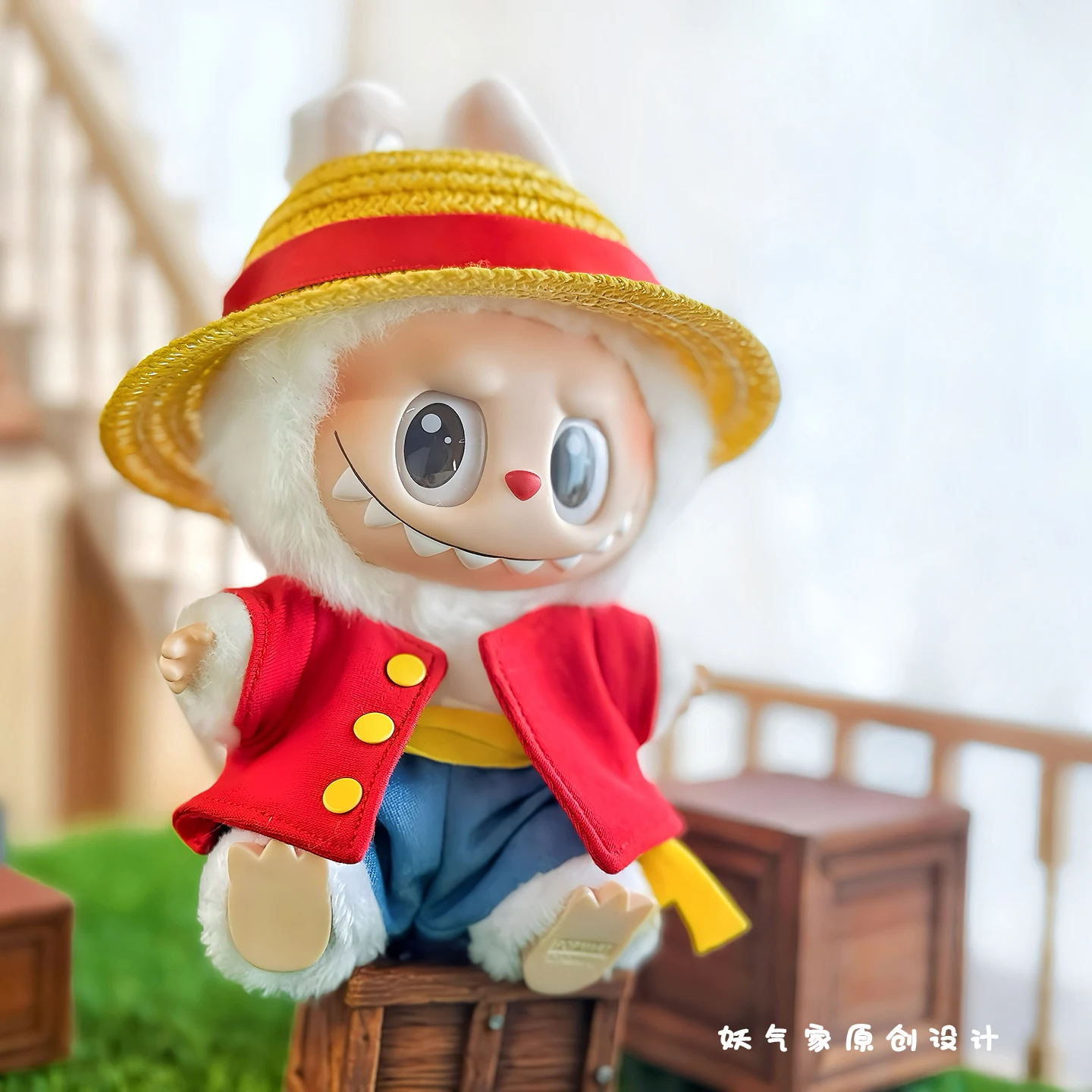 Фото Новая только одежда для кукол Labubu 17 см, одежда, цельная одежда Луффи и Чоппер, аксессуары в стиле аниме, подходящая одежда для кукол №4