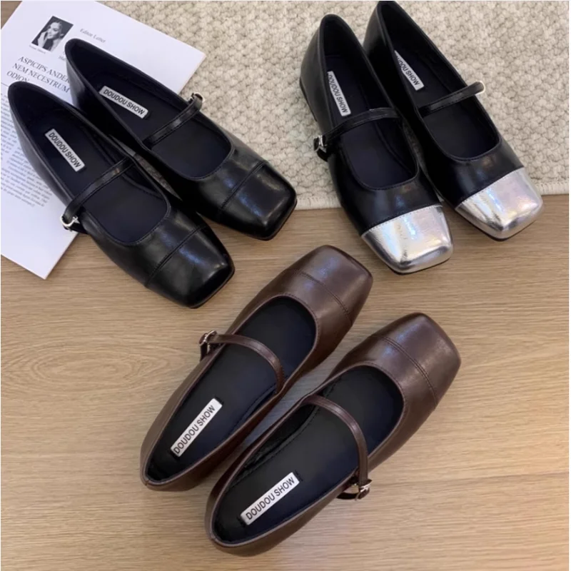 2024 весенние новые женские туфли Мэри Джейн модные французские винтажные без