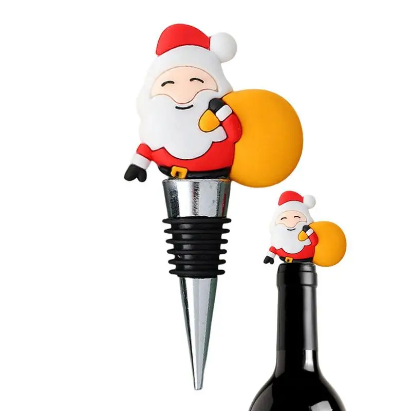 

Рождественские пробки для вина, рождественские пробки для вина в виде Санта-Клауса, снеговика, аксессуары ручной работы, подарок