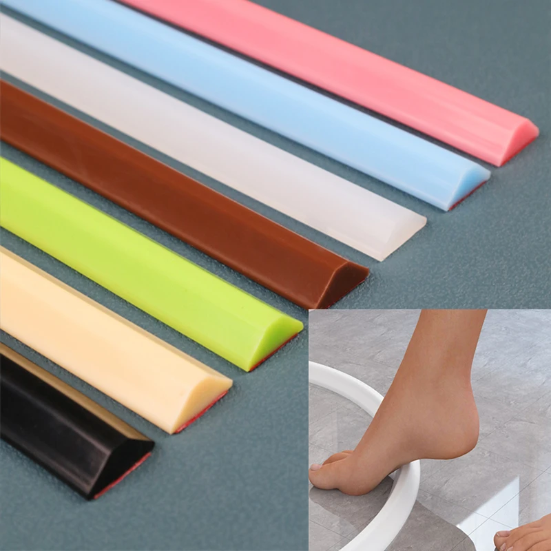 

Dry And Wet Separation Bathroom Water Stopper Partition Flood Barrier Rubber Dam Silicon Water Blocker Don't Slip sealing strip