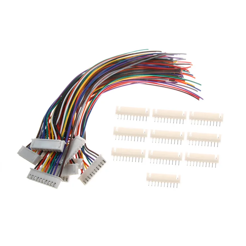 10Sets 2/3/4/5/6/7/8/9/10 Pin Pitch Male Female Plug Socket JST XH2.54 XH 2.5mm 15cm Wire Length 26AWG Cable Connector | Обустройство