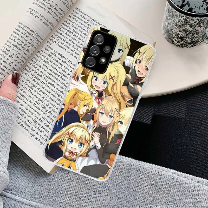 Прозрачный чехол Konosuba для телефона Samsung Galaxy S10 S21 S22 Plus Ultra A91 A51 A21S A12 - купить по