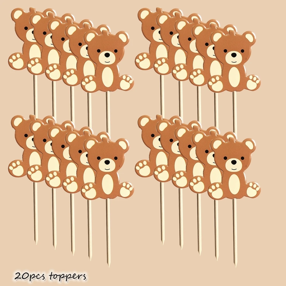 Комплект шапки-медведя для детского праздника Partism три медведя