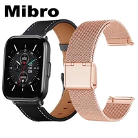 leather strap for mibro x1 color lite air bracelet milanese watchband