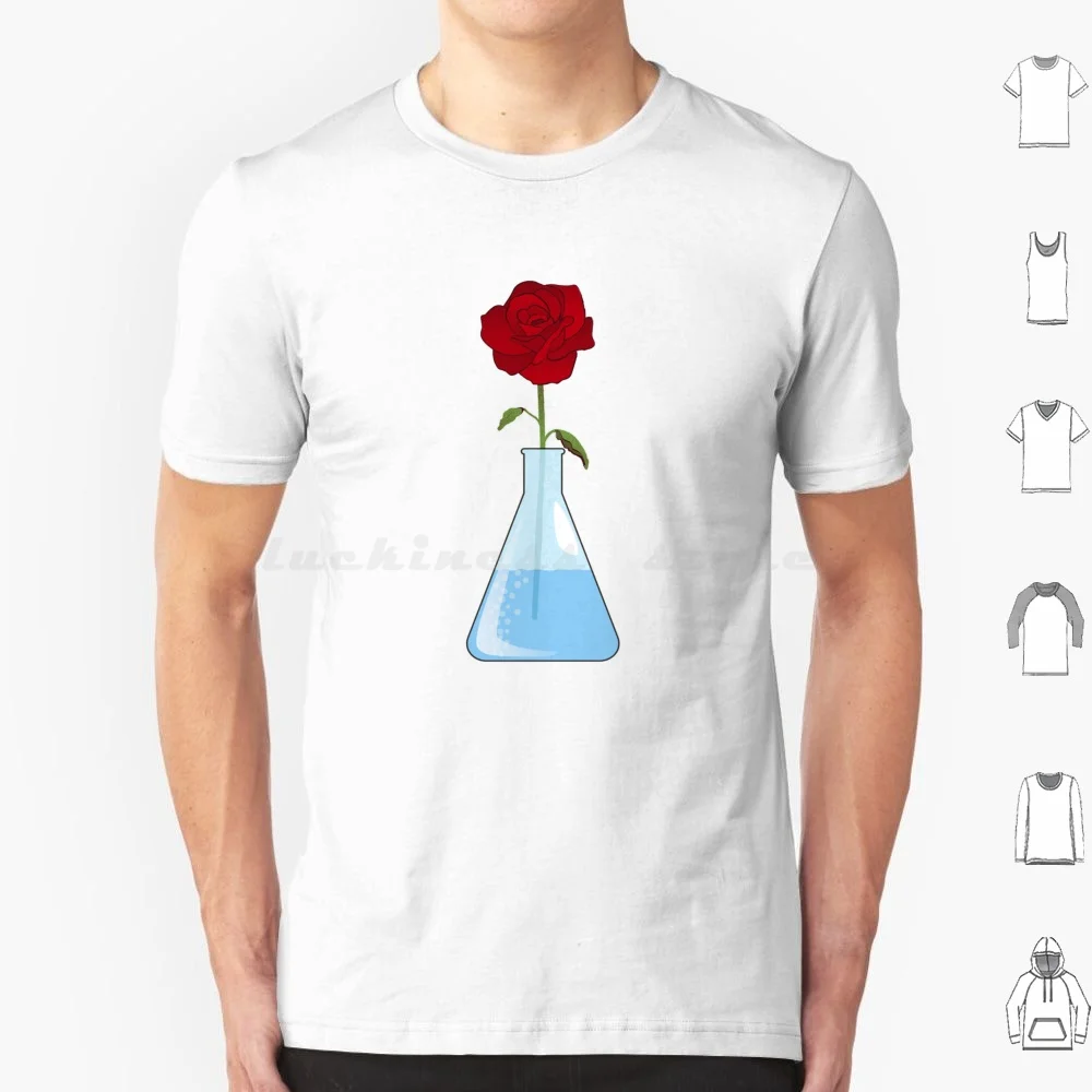 Erlenmeyer букет цветов футболка 6Xl хлопок крутая цветы милый научная лаборатория