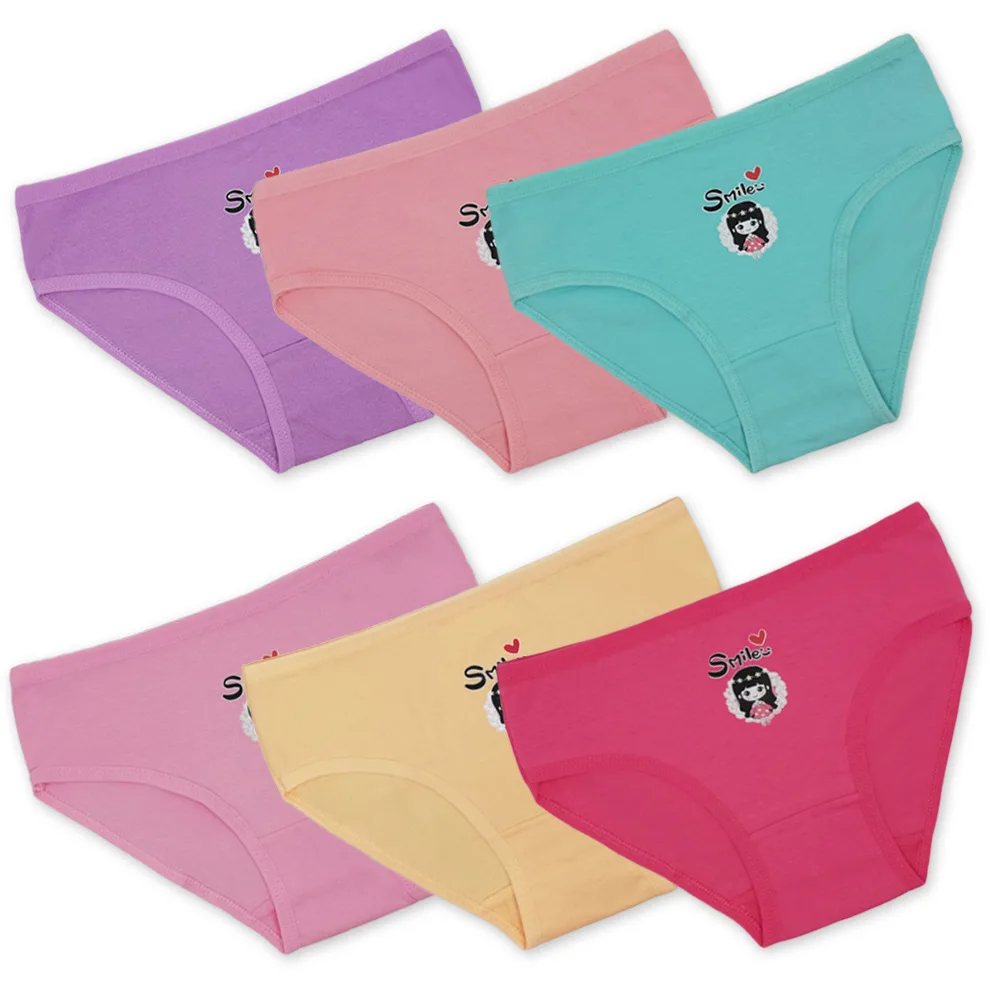 

5 шт./партия, хлопковые трусы-боксеры для девочек