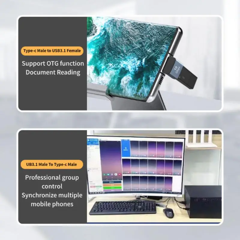 

Otg Adapter Type-c Mobile Phone Adapter Female Adapter 90 Degree Elbow Fast Charging Charger Converter Data Adapter 10gbps Hot