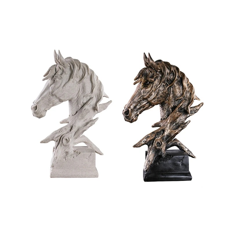 

Скульптура с головой лошади, абстрактные украшения, украшение для дома, ручная работа, миниатюрная модель, аксессуары для украшения стола, с...