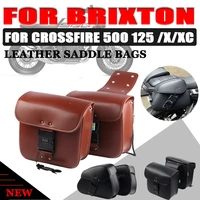for brixton crossfire 500 x xc 500x 500xc crossfir 125 xs motorcycle leather saddlebag side tool luggage storage bag saddle bags