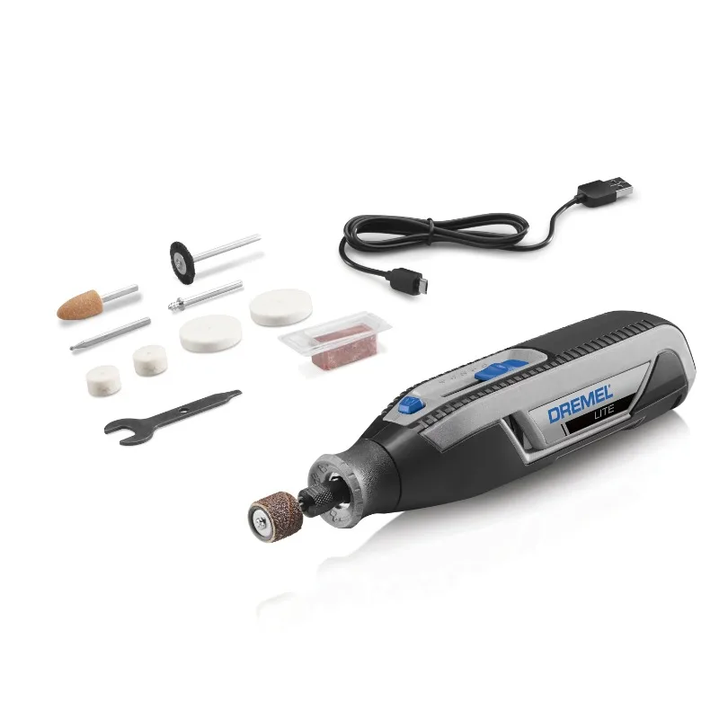 4V Lite Lithium Ion Cordless Rotary Tool with 10 Accessories USB Charged, Variable Speed Multi-Purpose Rotary Tool Kit