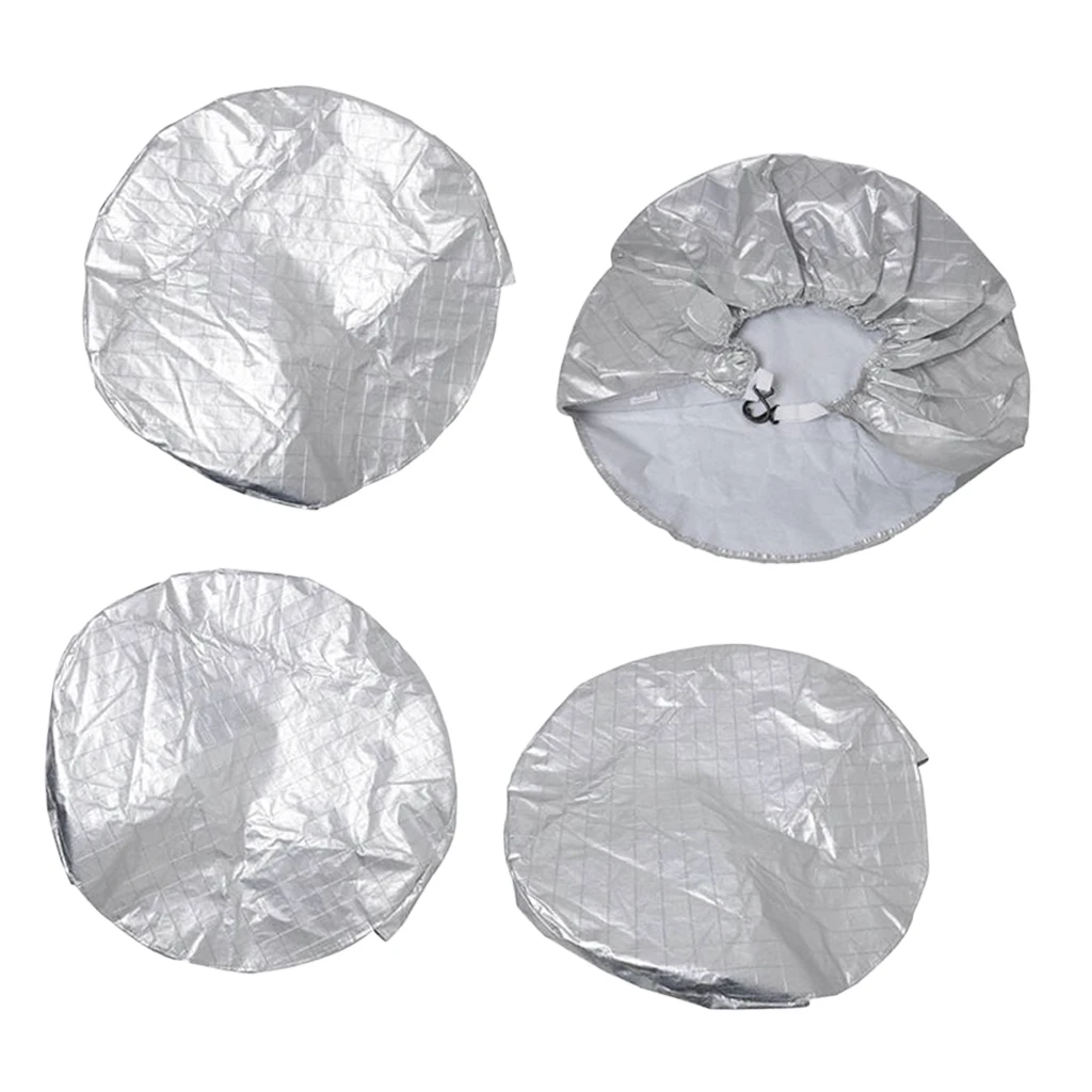 

Чехлы для шин для автомобиля, чехлы для колес, водонепроницаемая алюминиевая пленка, ткань Оксфорд подходит для диаметров шин 29 дюймов |