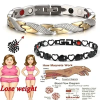 twisted heart dragon magnetic therapy couple bracelet detachable women men bangle slimming therapy wristband health care jewelry