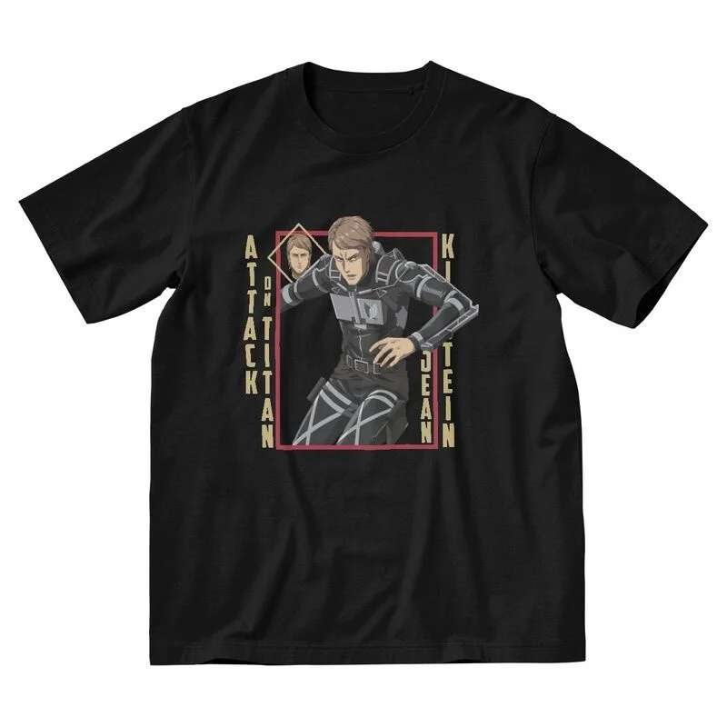 

T-shirt manches courtes en coton pour homme, Anime Manga Attack On Titan Jean Kirstein, nouveauté, Shingeki No Kyojin