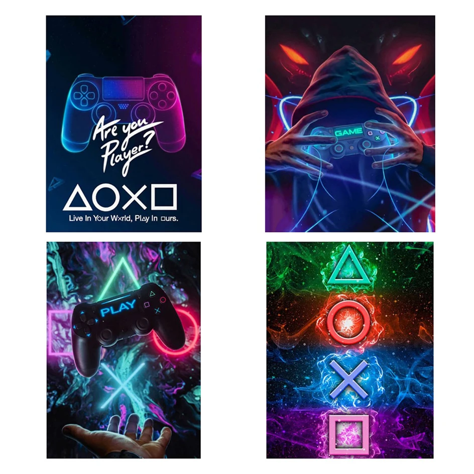 

5D «сделай сам», алмазная живопись, цветная игровая консоль, игровой контроллер Playstation, Полная работа, вышивка крестиком, домашний декор Стра...