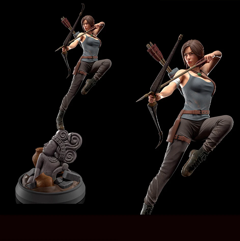1/24 75mm 1/18 100mm Resin Model Kits Game Jungle Female Warrior Figure Unpainted No Color RW-598 | Sculpture